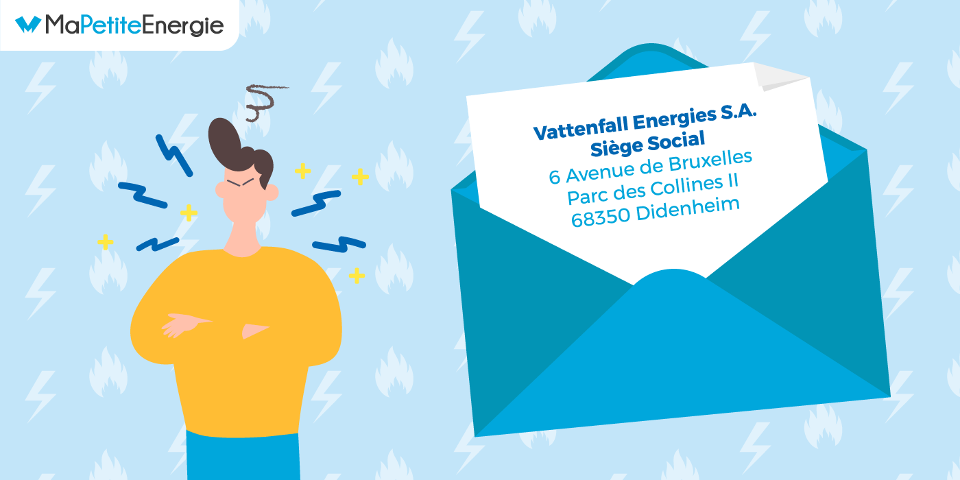 Envoyer une lettre de réclamation en cas de litige avec Vattenfall : adresse.