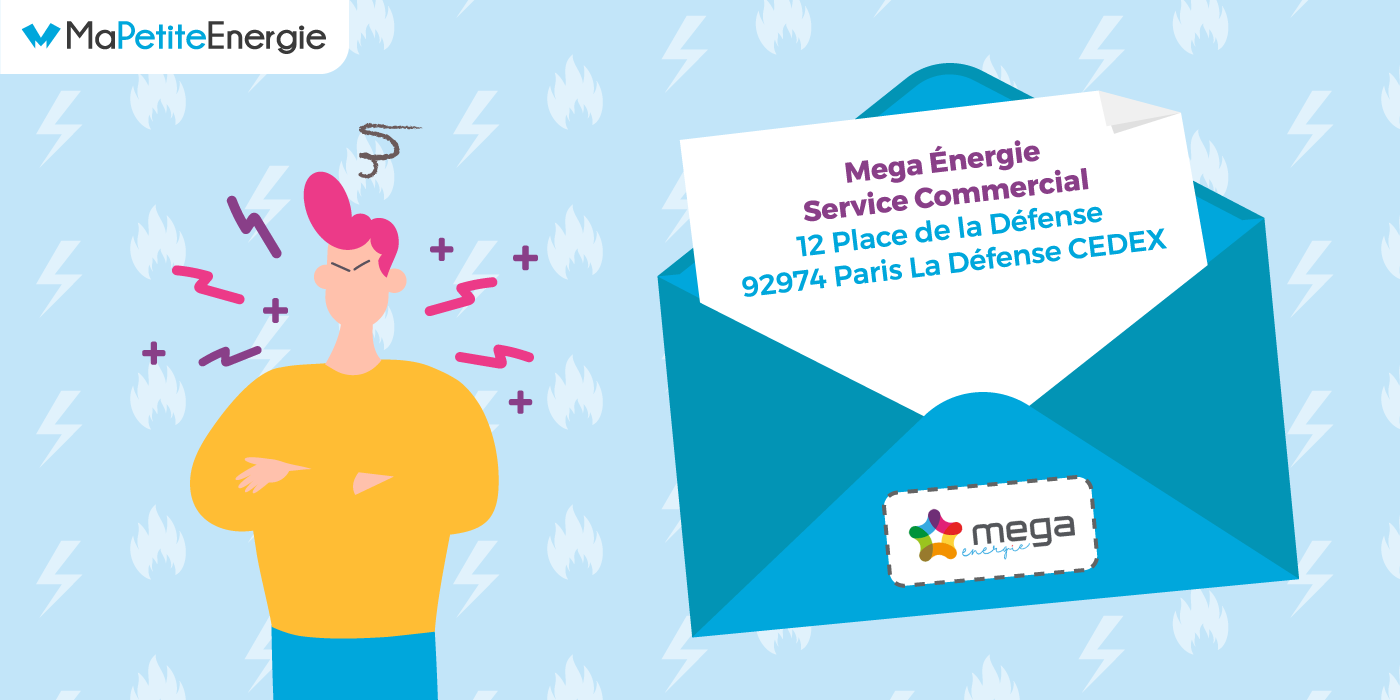 Quelle est l'adresse postale du service client Mega Énergie ?