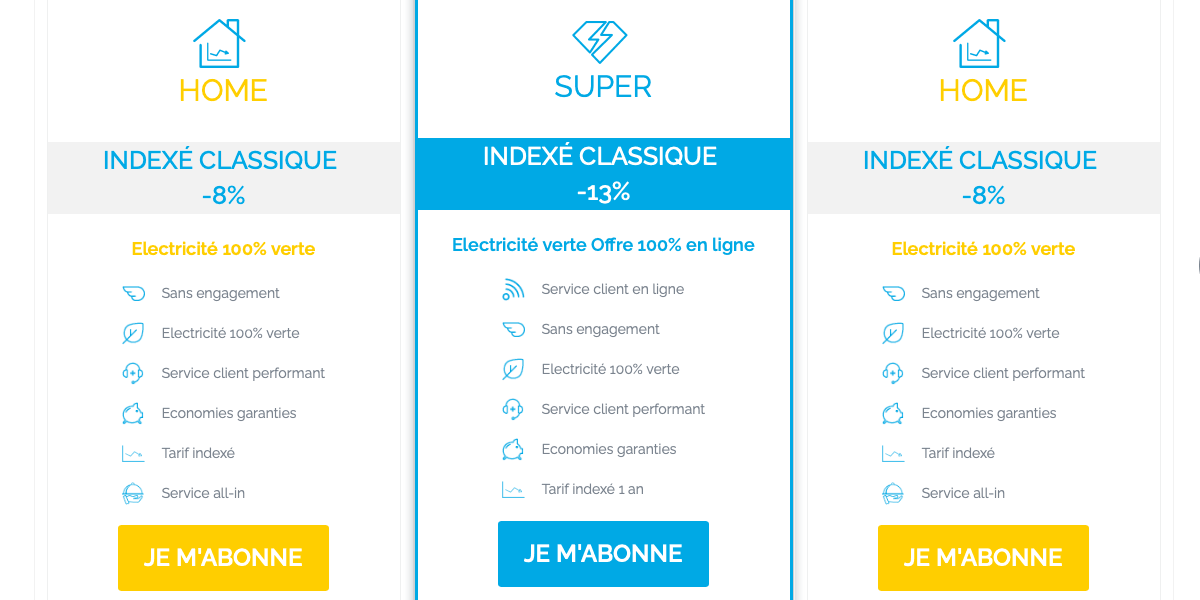 L'abonnement super de Mega Energie pour payer 13% moins cher.