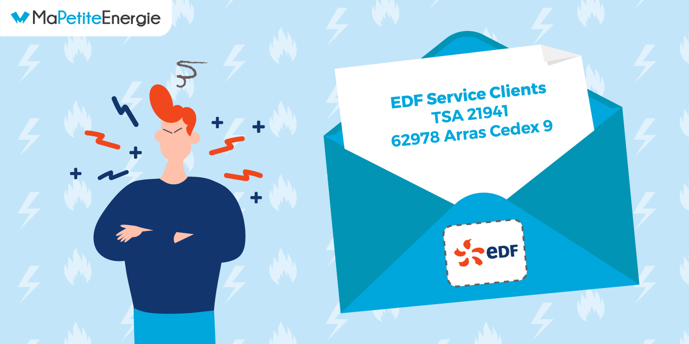 Lettre recommandée et réclamation au service client d'EDF.