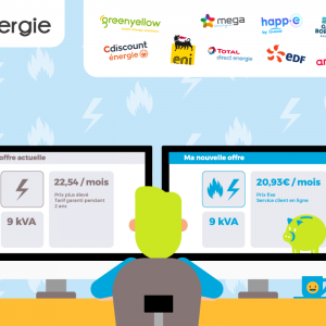 Comparateur de contrats d'électricité et de gaz chez les fournisseurs d'énergie