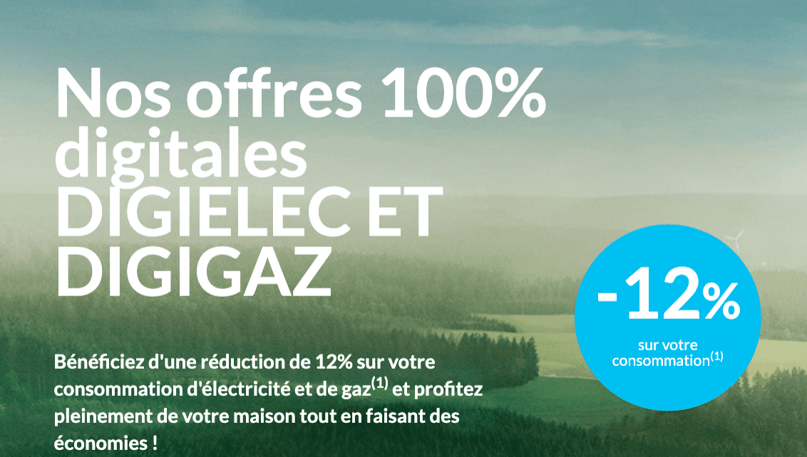Iberdrola propose une offre au gaz compensé.