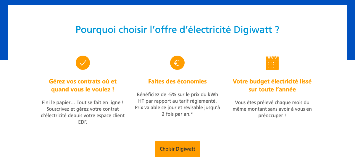 Offre électricité EDF