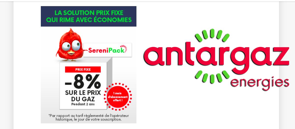 SereniPack Antargaz, l'offre gaz naturel