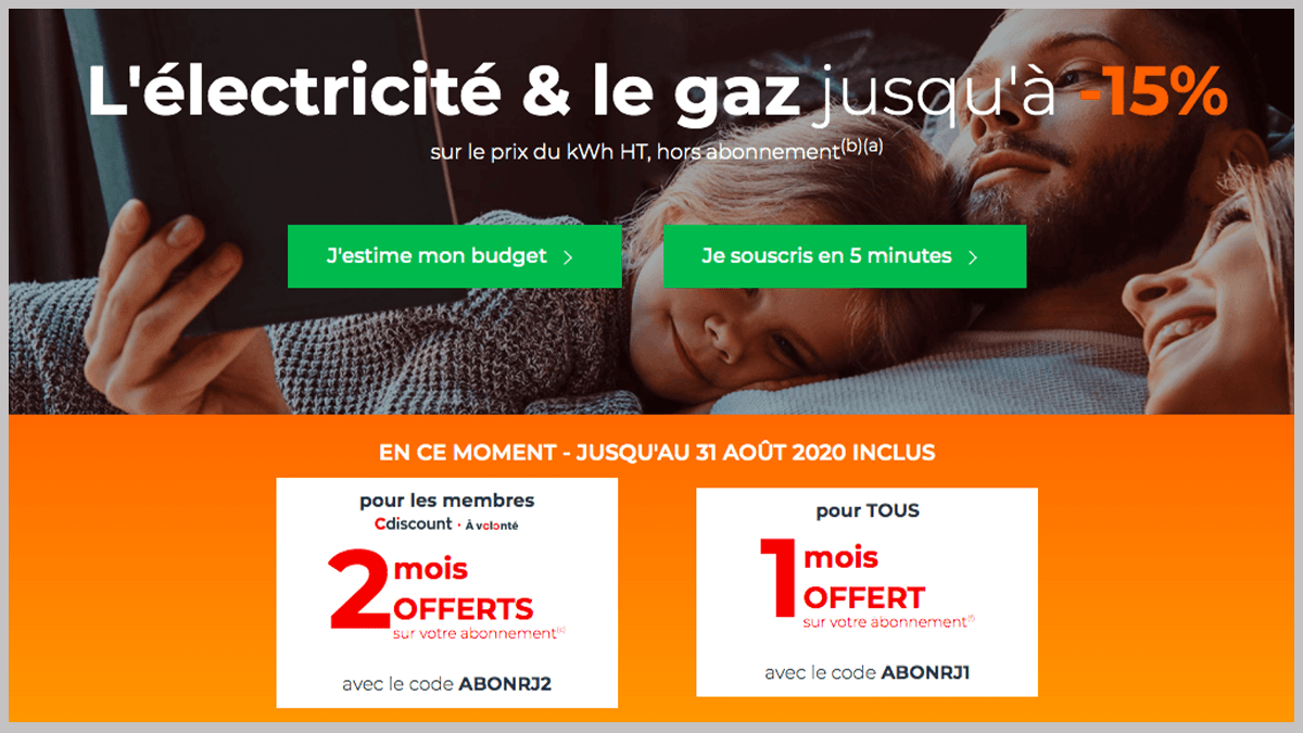 Promos mensuelles Cdiscount Énergie