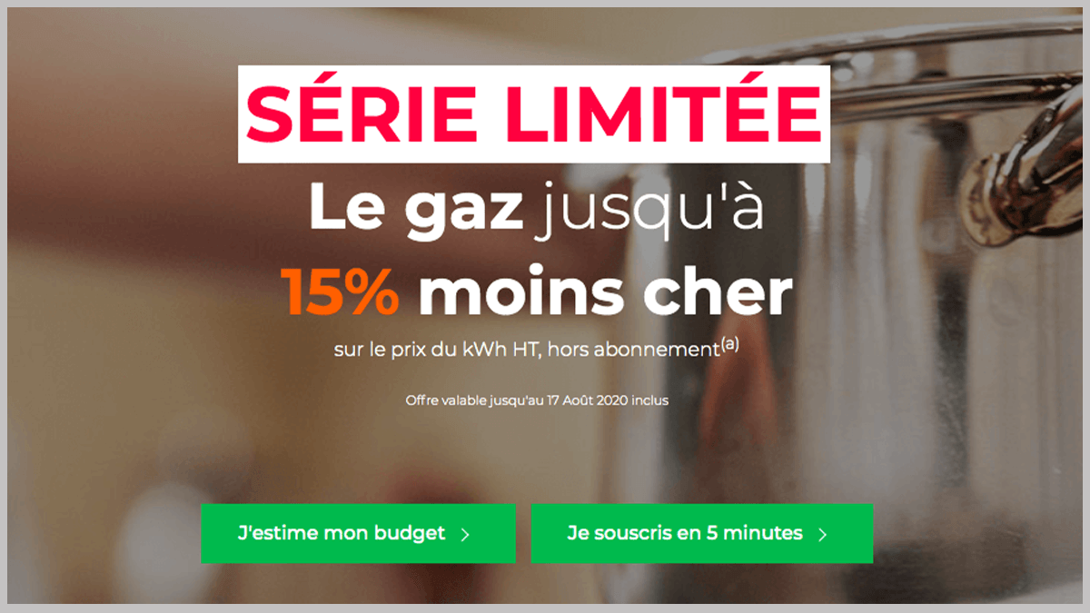 Offre gaz à -15%