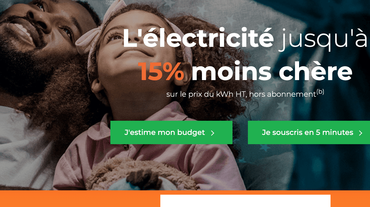 L'électricité pas chère de Cdiscount énergie.