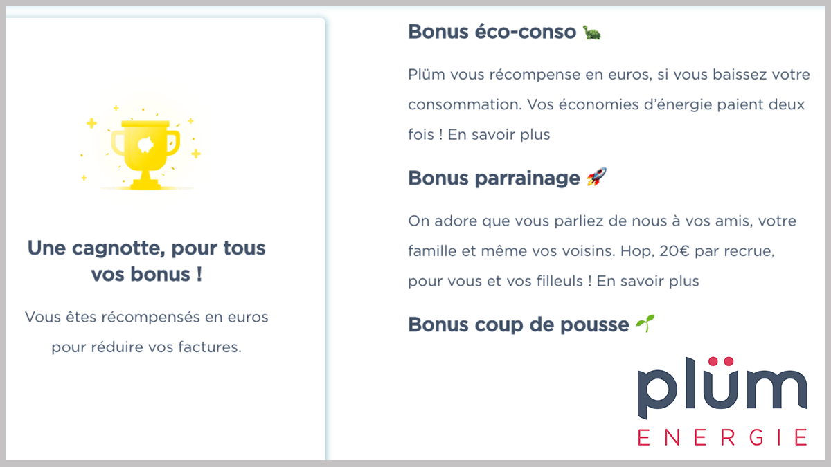 Plüm Énergie et sa cagnotte
