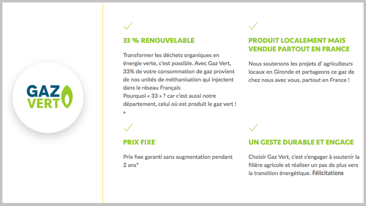 Gaz de Bordeaux et son biogaz