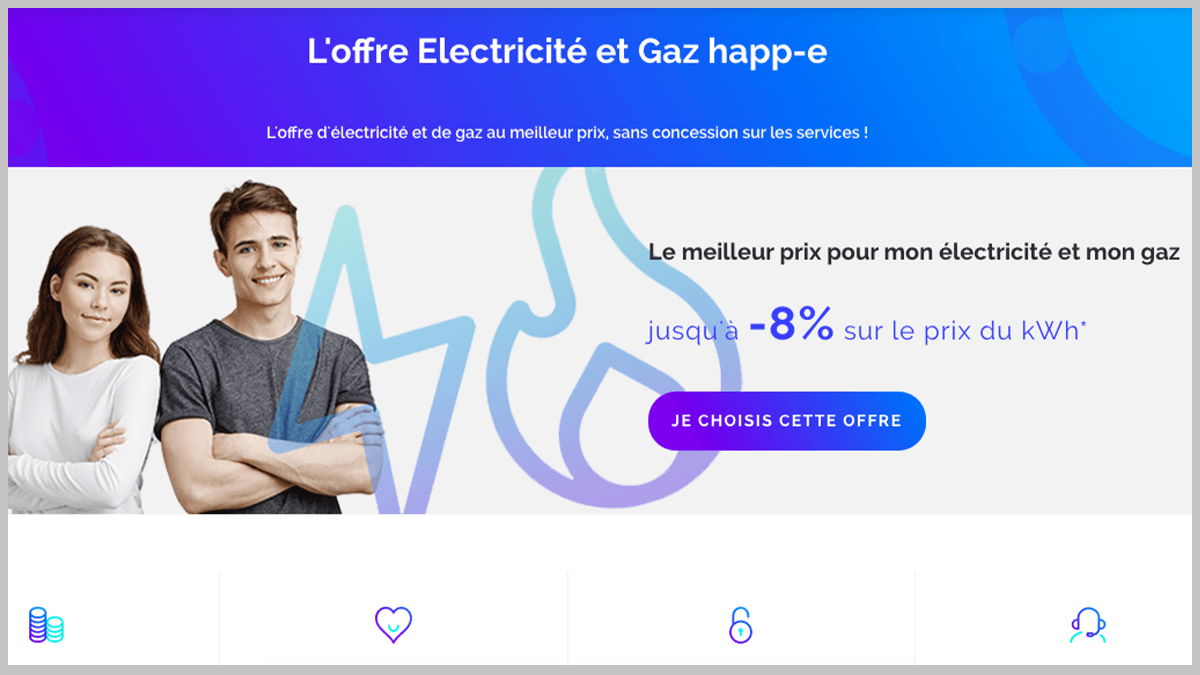 Gaz et électricité avec Happ-e
