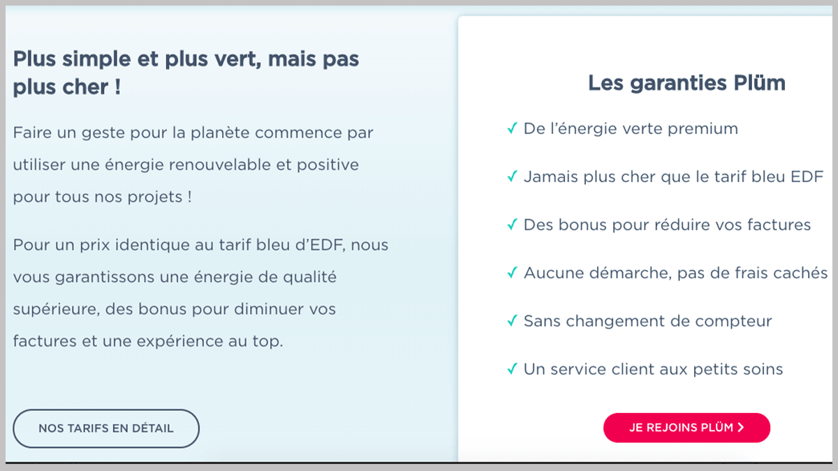 Plüm Énergie axé écologie