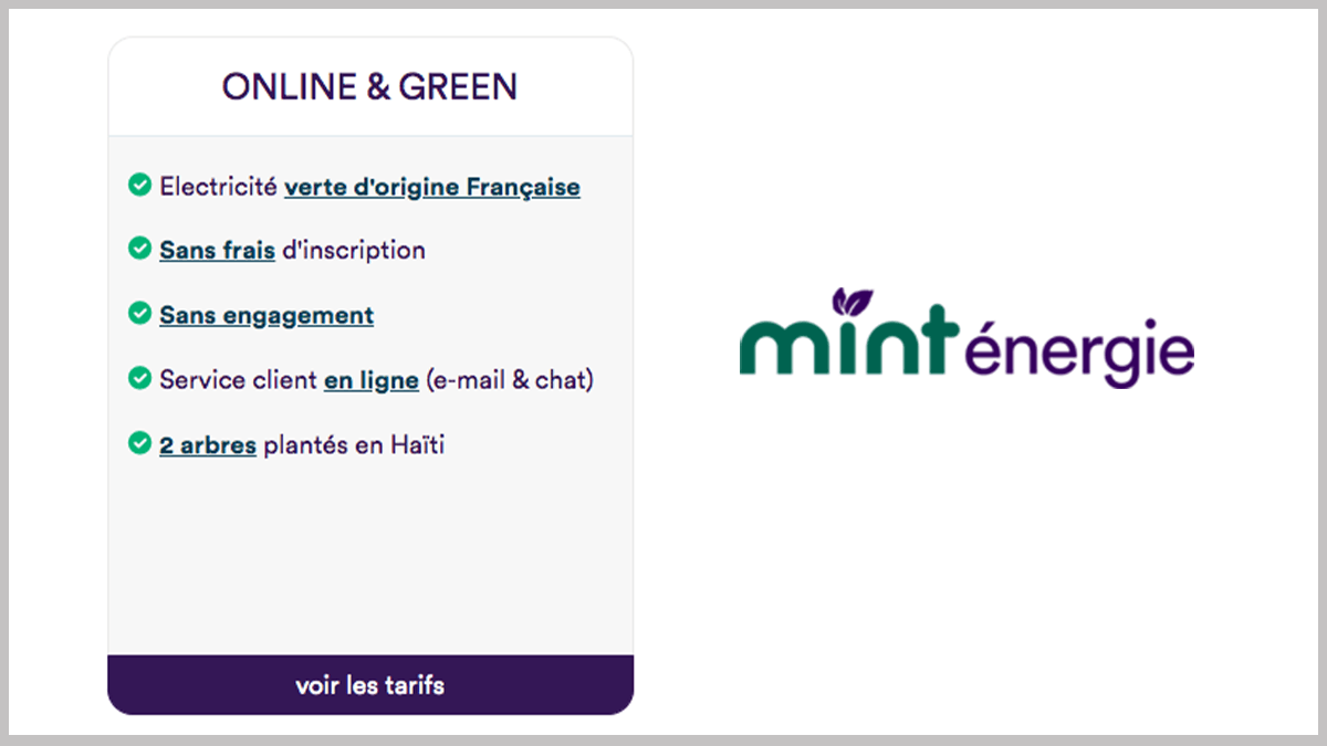 Online & Green avec Mint Énergie