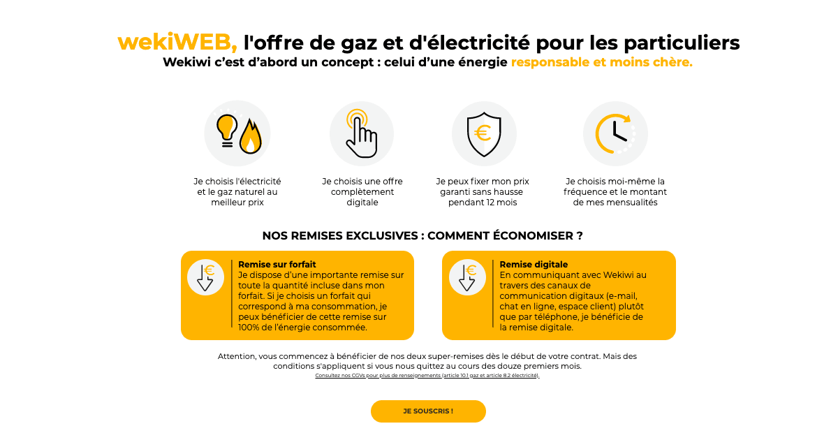 Offre électricité Wekiwi