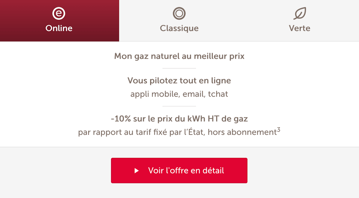 Abonnement gaz Total Direct Energie offre Online Abonnement gaz Total Direct Energie