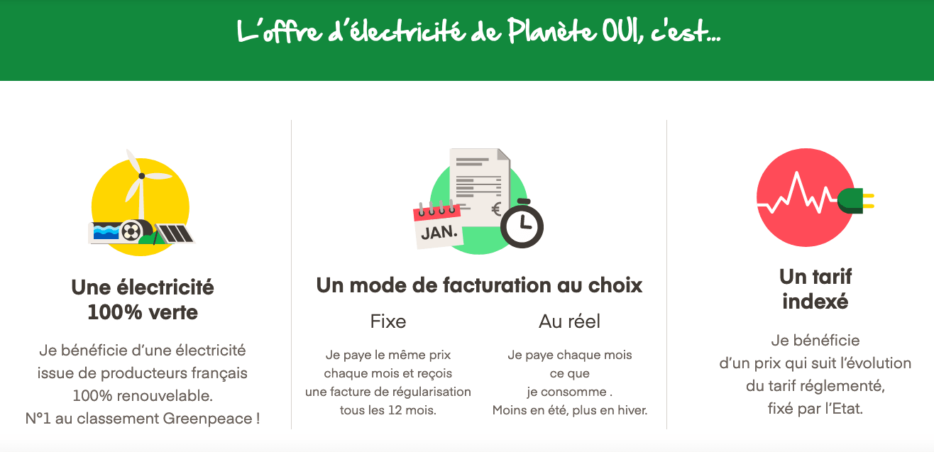 L'électricité verte de Planète Oui