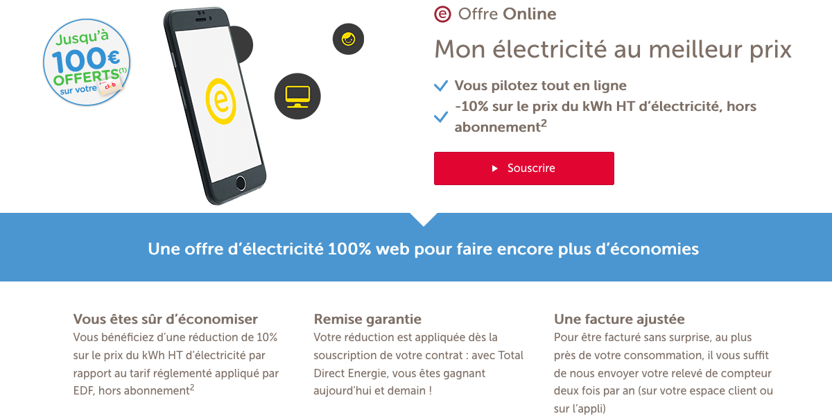 Total Direct Energie et son offre 100% digitale
