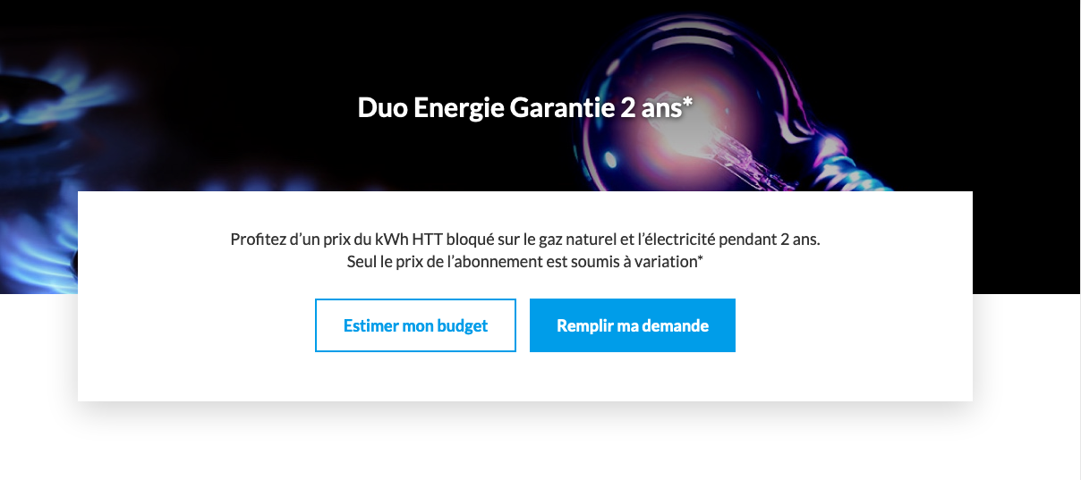 électricité + gaz avec Engie offre Engie gaz + électricité
