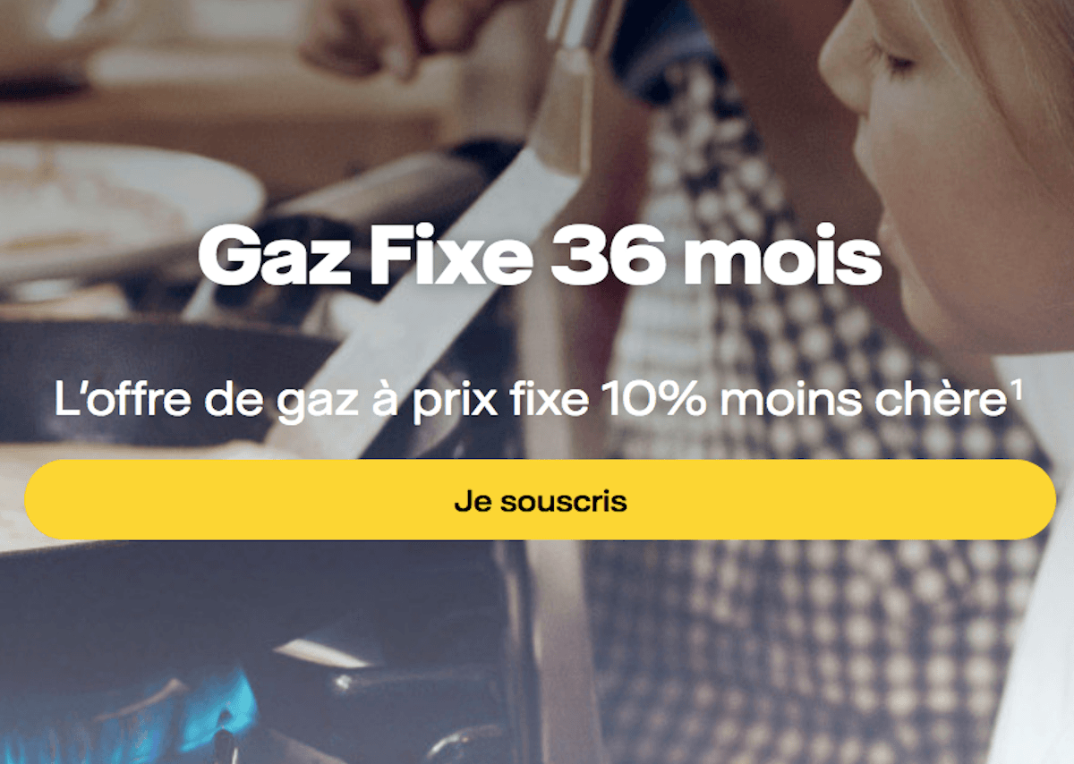 Forfait gaz fixe 36 mois Vattenfall Forfait gaz Vattenfall