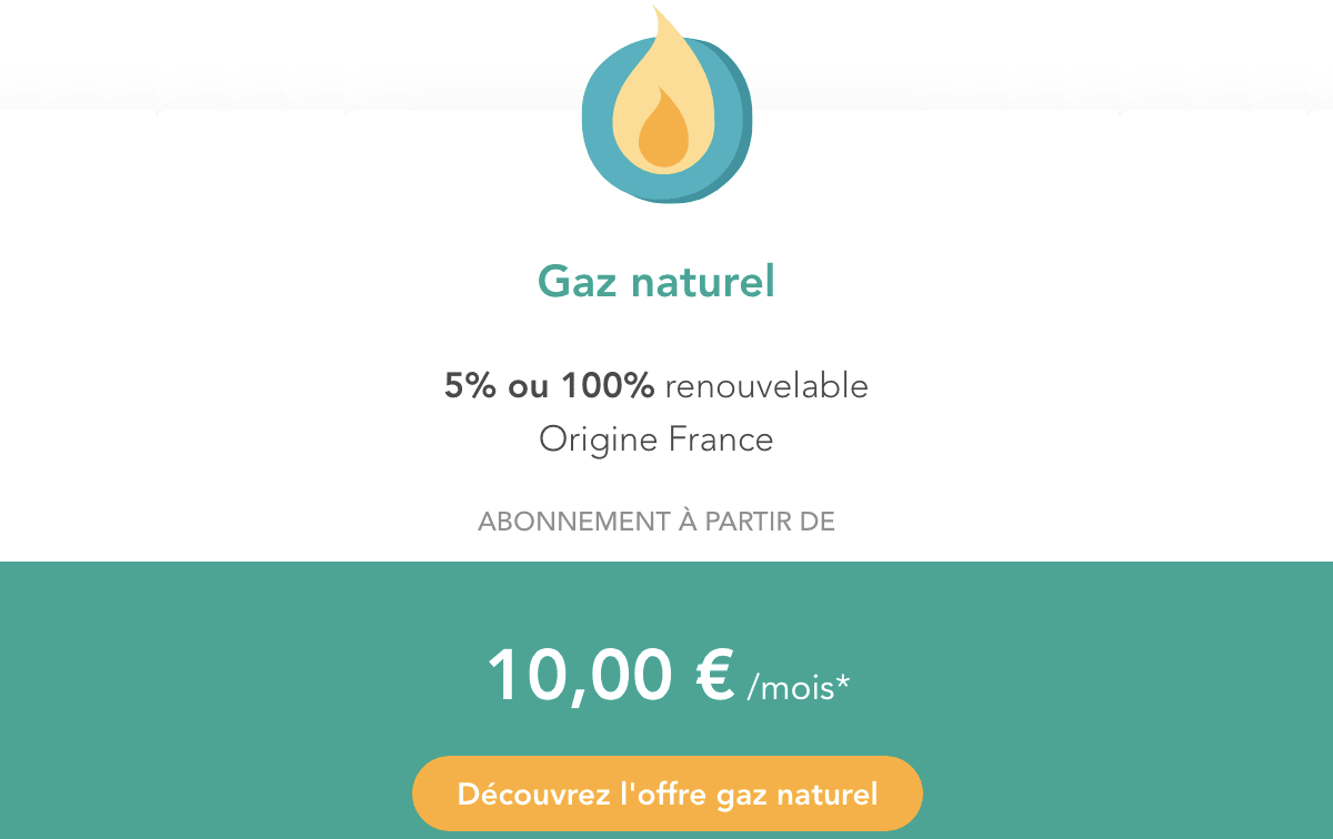 Offre gaz vert ekWateur Offre gaz ekWateur