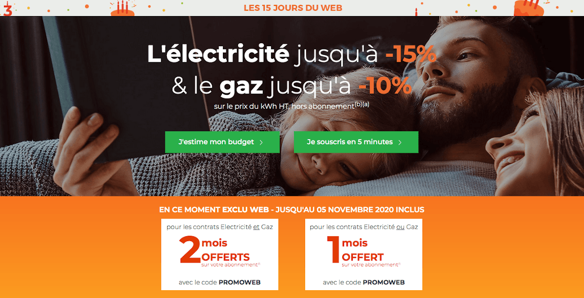 Promo Cdiscount Électricité Gaz