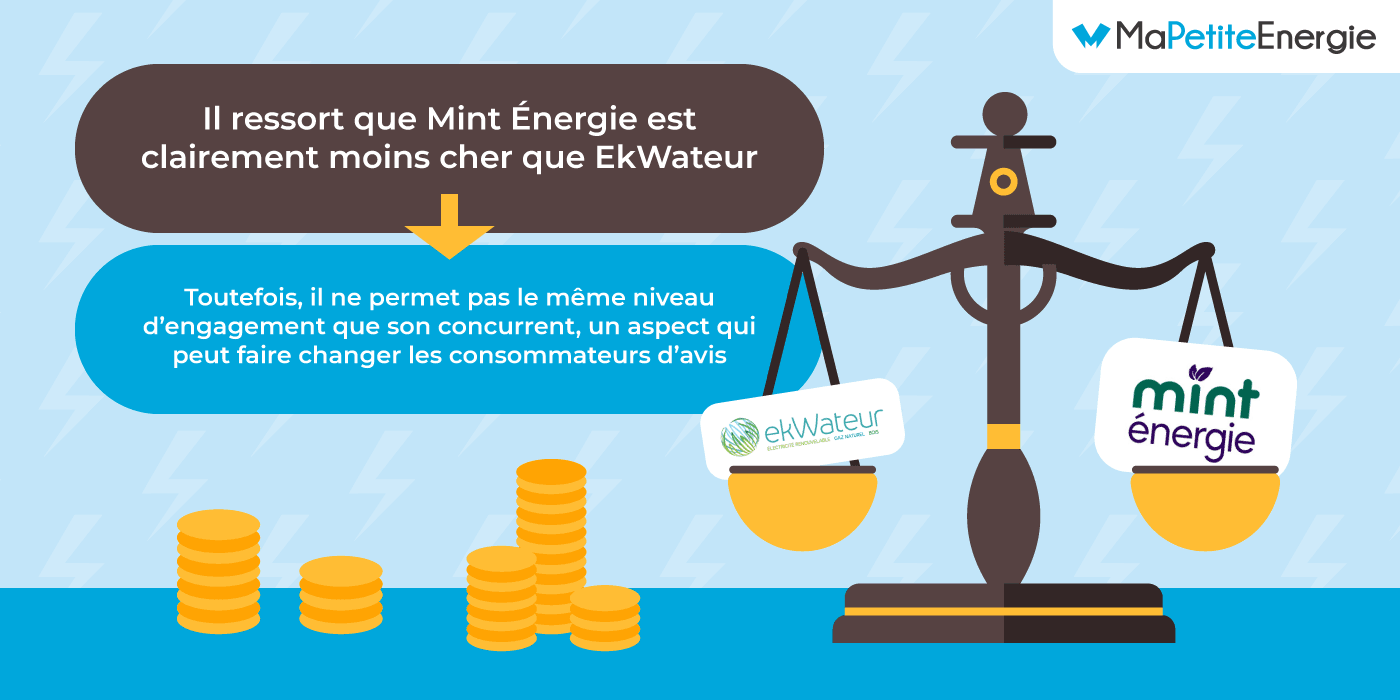 Bilan du versus : EkWateur ou Mint énergie comme fournisseur ?