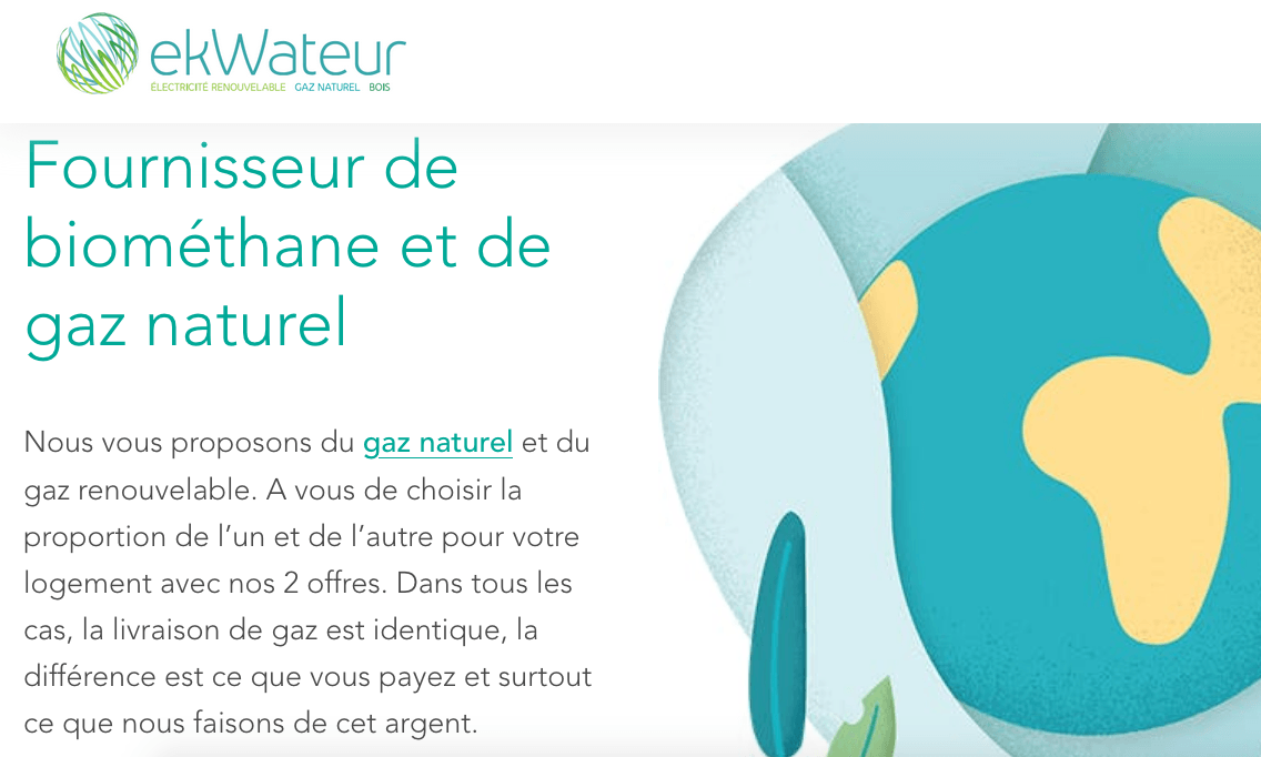 offre gaz bio ekWateur le gaz bio avec ekWateur