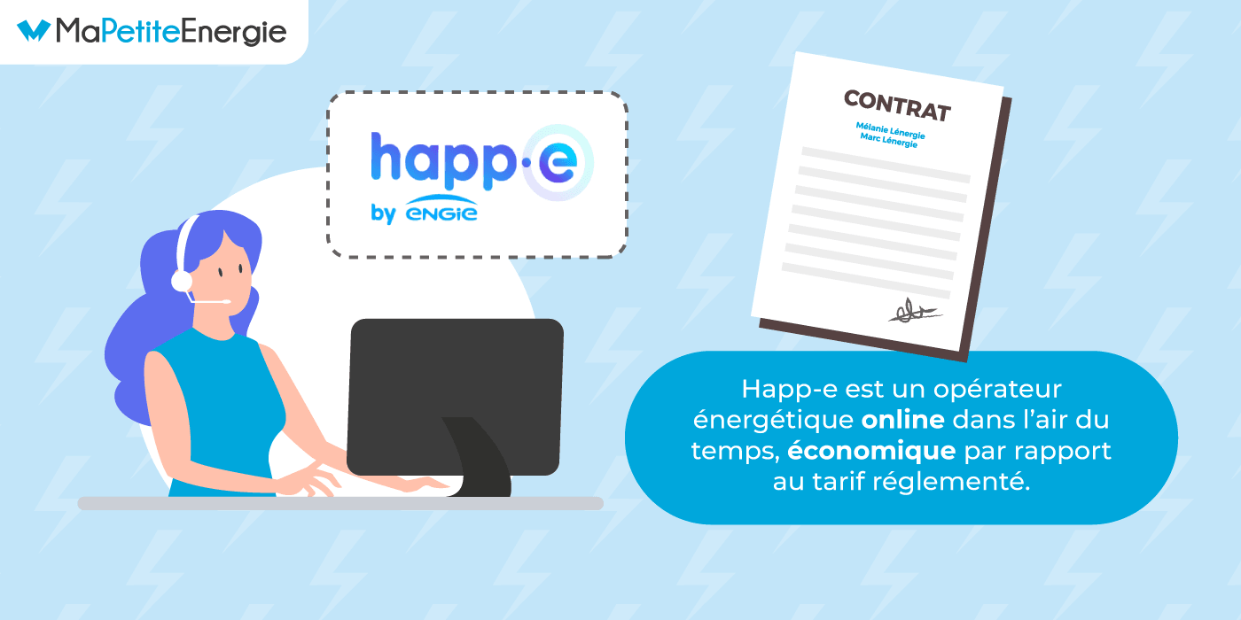 Le fournisseur d'énergie Happ-e a l'avantage d'être accessible en ligne uniquement.