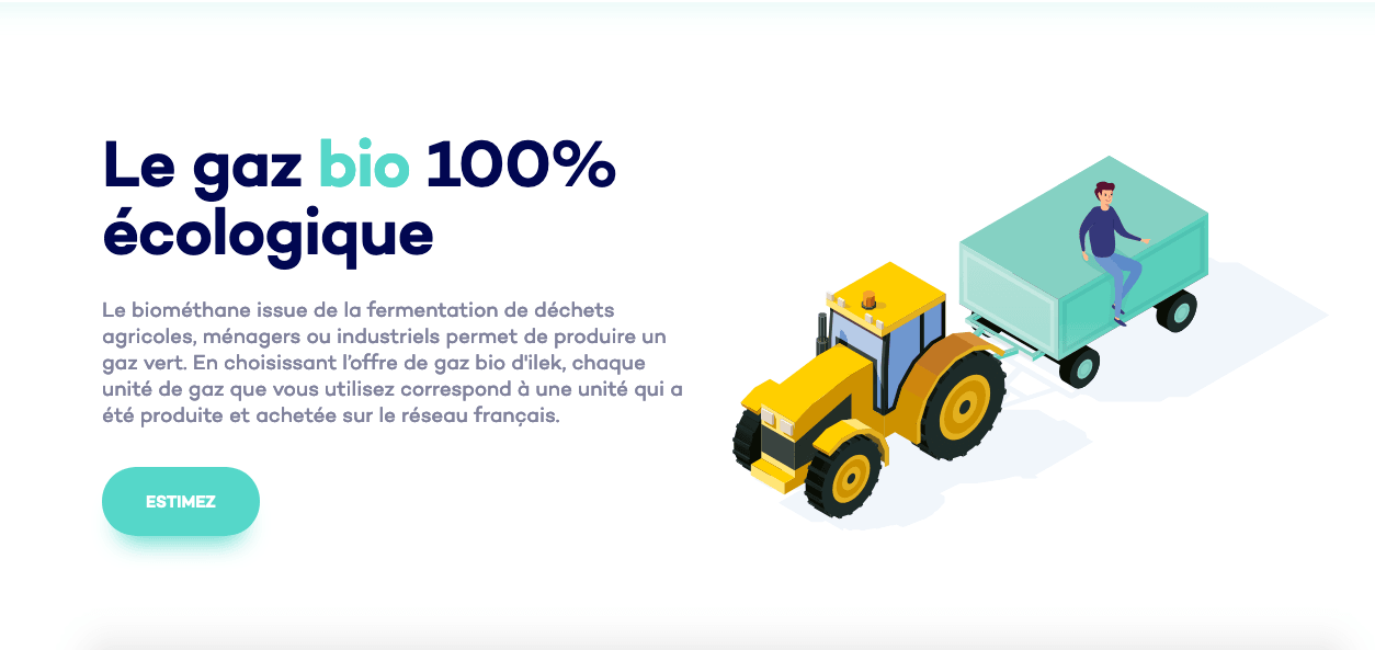 contrat gaz bio ilek offre 100% gaz bio ilek