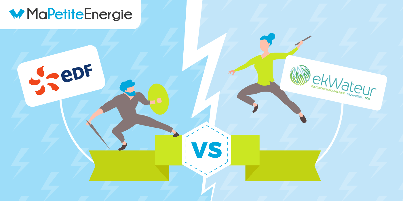 Duel de fournisseurs d'énergie : choisir entre ekWateur ou EDF.