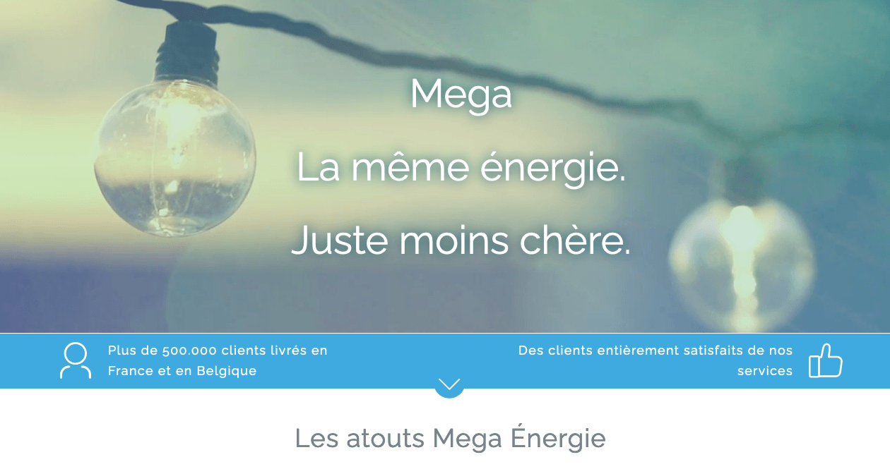 mega énergie, responsable et vert dans l'électricité