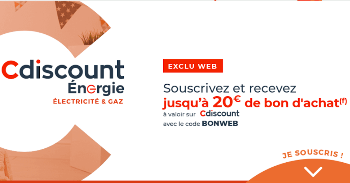 Bon plan électricité Cdiscount Energie