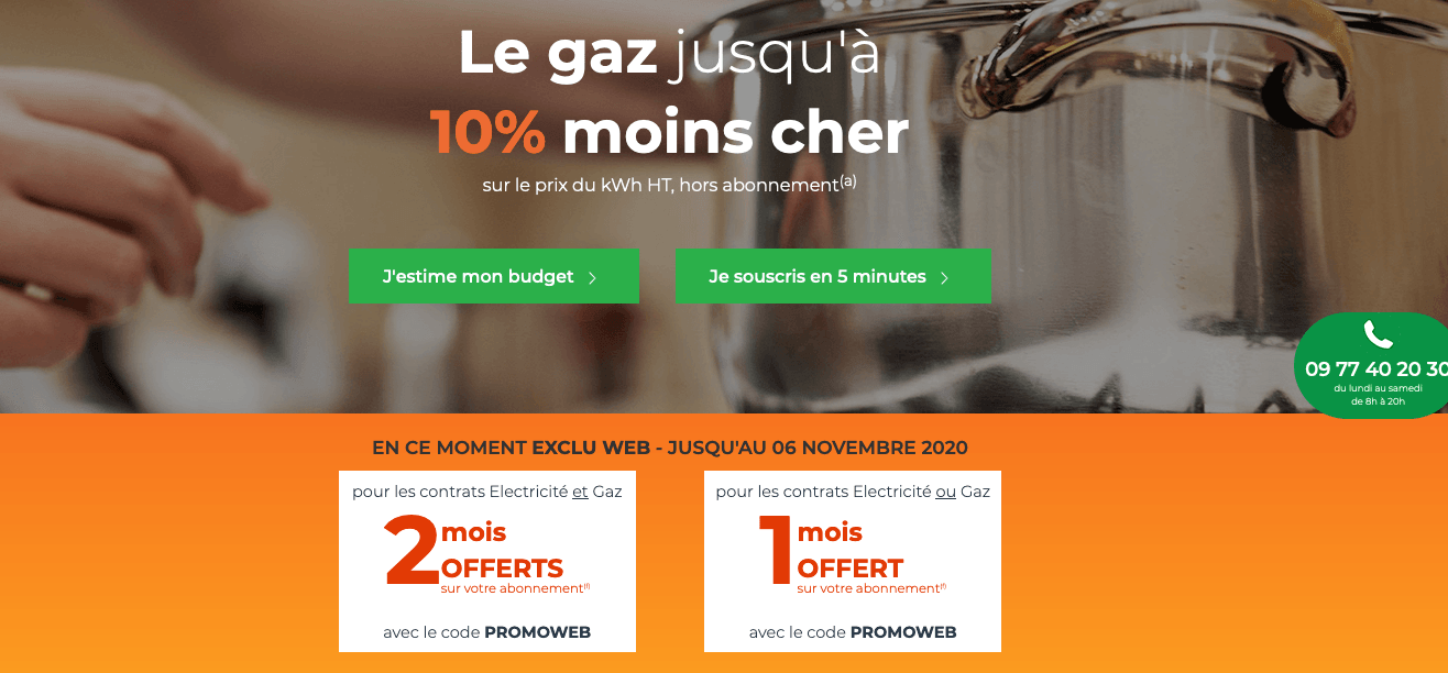 10 % de remise sur les prix du gaz Cdiscount Energie contrat gaz Cdiscount Energie
