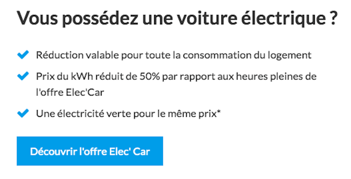 Engie Elec'Car électricité voitures électriques 50%