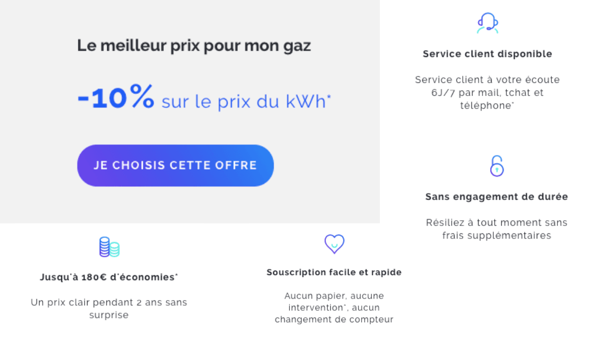 Réduction de 10% sur le gaz naturel avec Happ-e. Réduction de 10% sur le gaz naturel avec Happ-e.