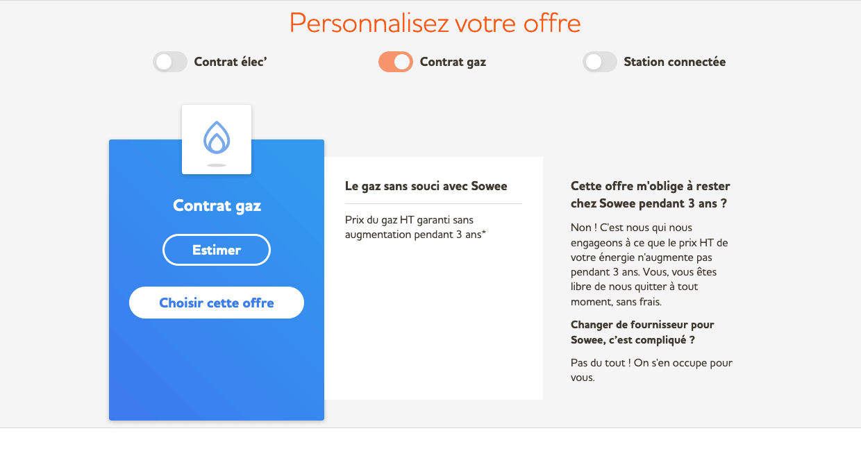 Le contrat gaz de Sowee : pas cher et efficace Sowee, le contrat gaz bon marché