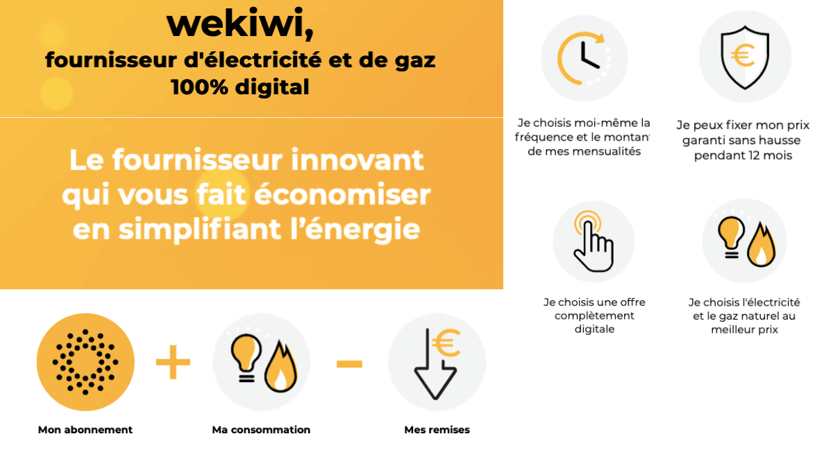 L'offre électricité de Wekiwi. L'offre électricité de Wekiwi.