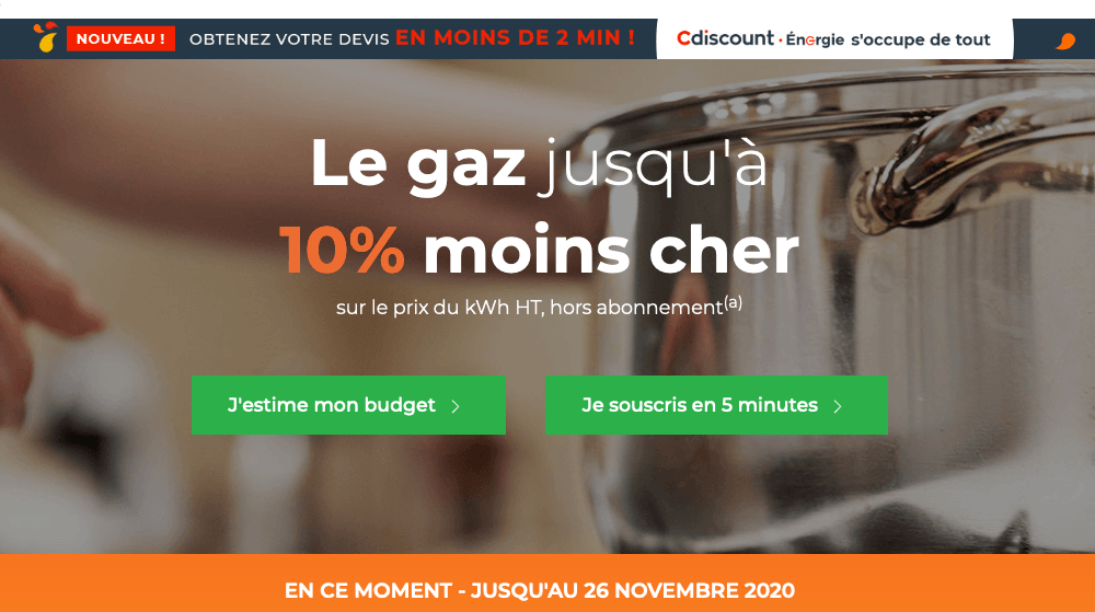 Le gaz de Cdiscount Énergie Le gaz de Cdiscount Énergie