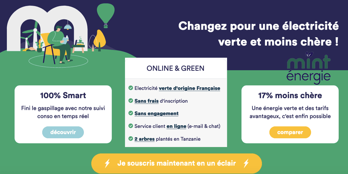Confinement ; l'électricité verte de Mint énergie Électricité verte : les économies du confinement