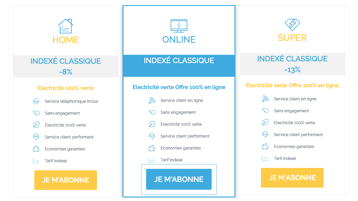 L'offre d'électricité Online de Mega Energie L'offre électricité verte Online de Mega Energie