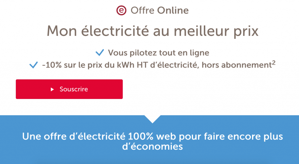 offres électricité 100% online Total offres électricité total direct energie