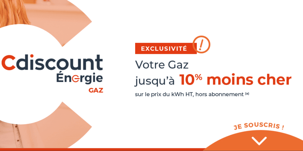 Le gaz remisé de Cdiscount Énergie Le gaz remisé de Cdiscount Énergie
