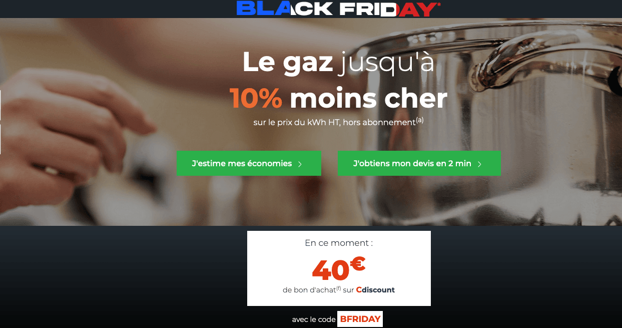 Le gaz 10 % moins cher : Cdiscount Energie Contrat énergie Cdiscount : le gaz à prix réduit