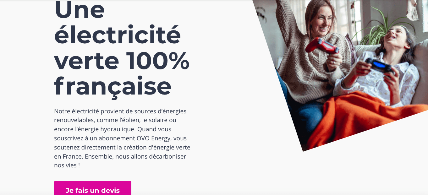Une offre d'électricité propre et respectueuse de la planète L'électricité verte de chez OVO Energy
