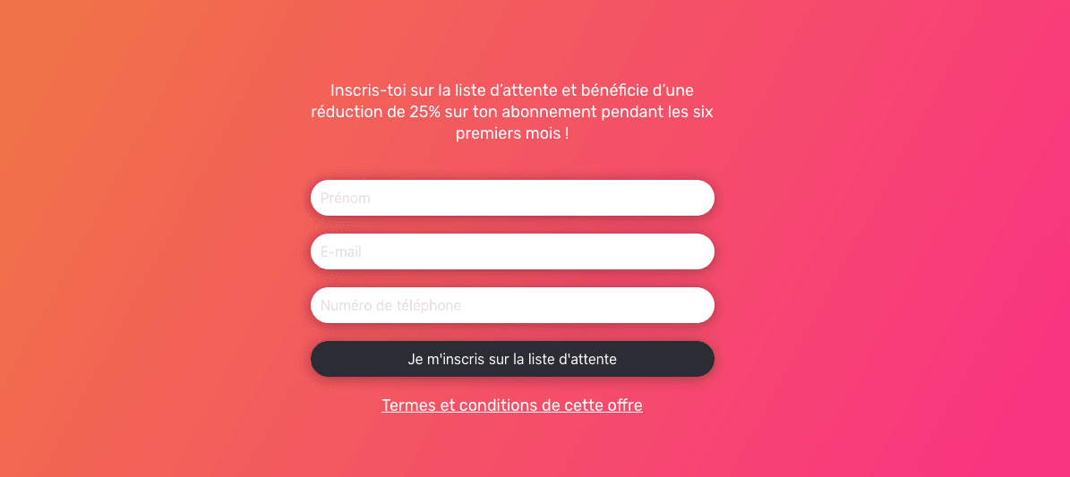Inscription Barry Réduction de 25% sur l'abonnement Barry
