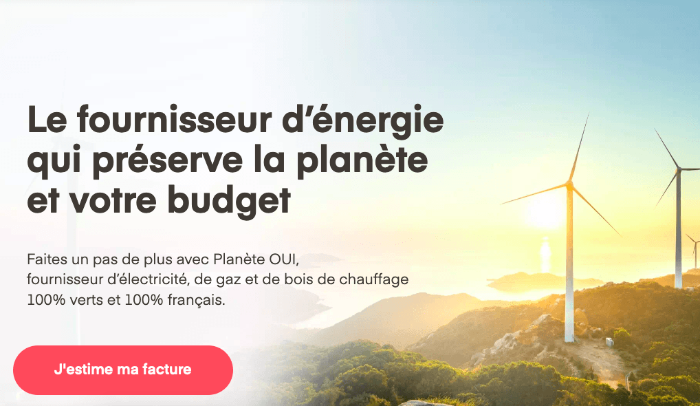 planète oui offre dual gaz vert + électricité contrat gaz vert avec Planète Oui