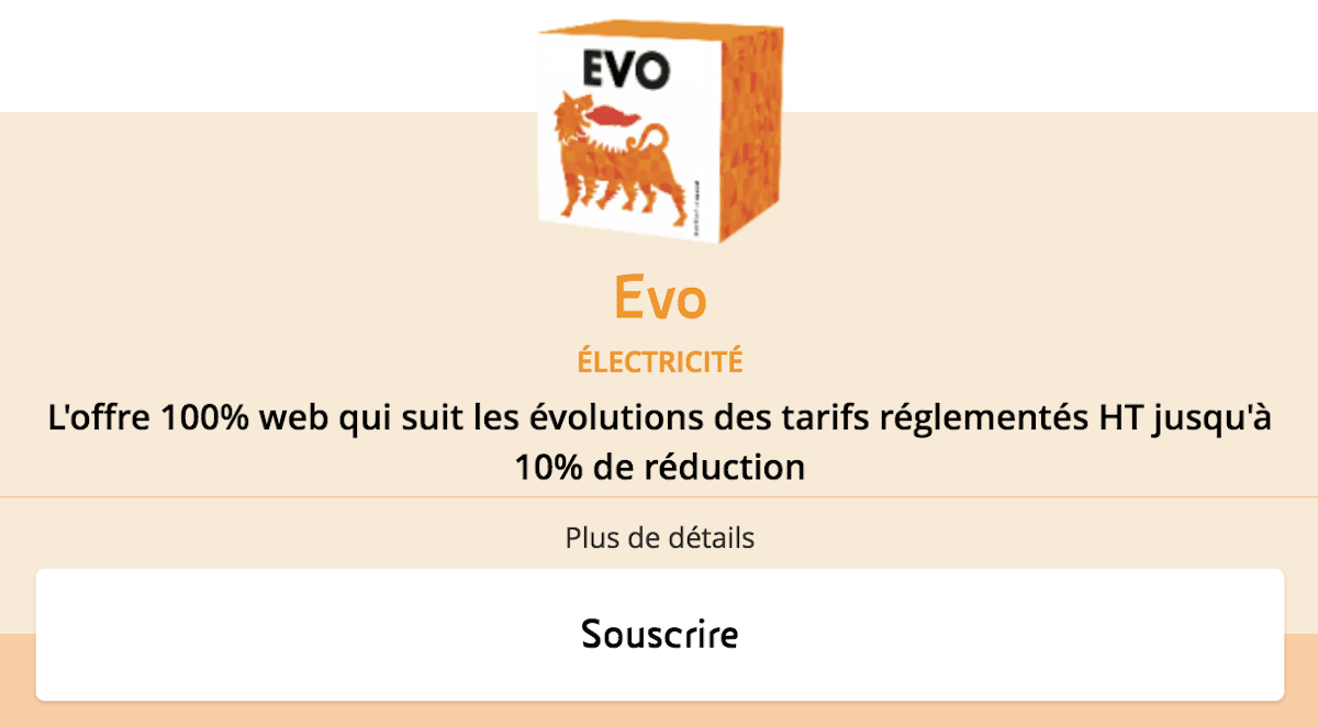 Eni contrat électricité pas cher offre Evo à prix indexé -10% Eni contrat électricité pas cher
