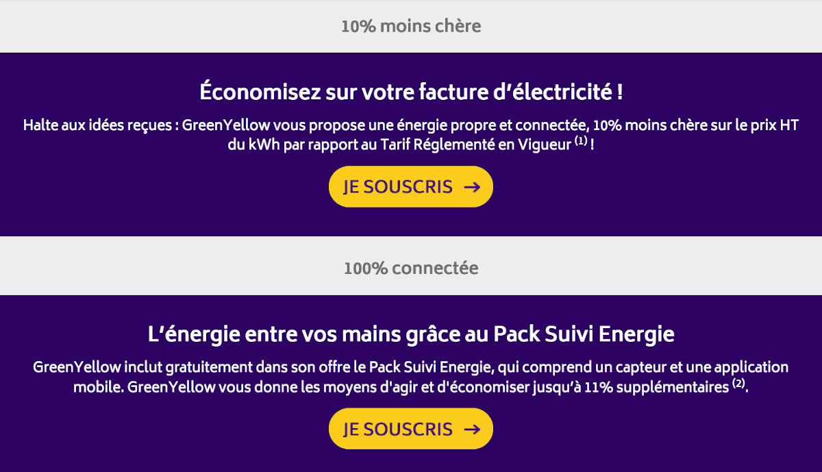 Offre électricité verte pas cher GreenYellow -10% énergie connectée Offre électricité verte pas cher GreenYellow