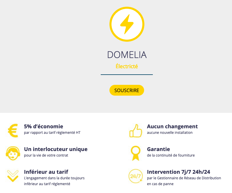 Contrat électricité pas cher Le contrat d'électricité pas cher de Proxelia