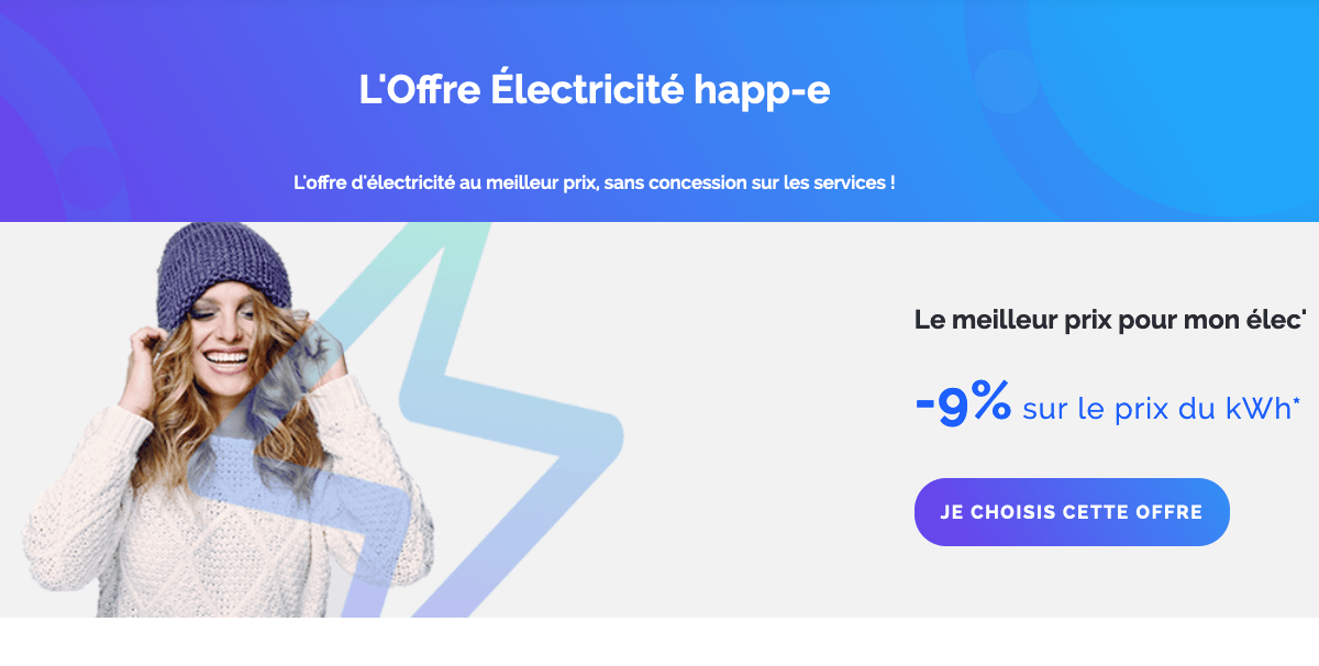 L'électricité pas chère d'Happ-e L'électricité pas chère d'Happ-e
