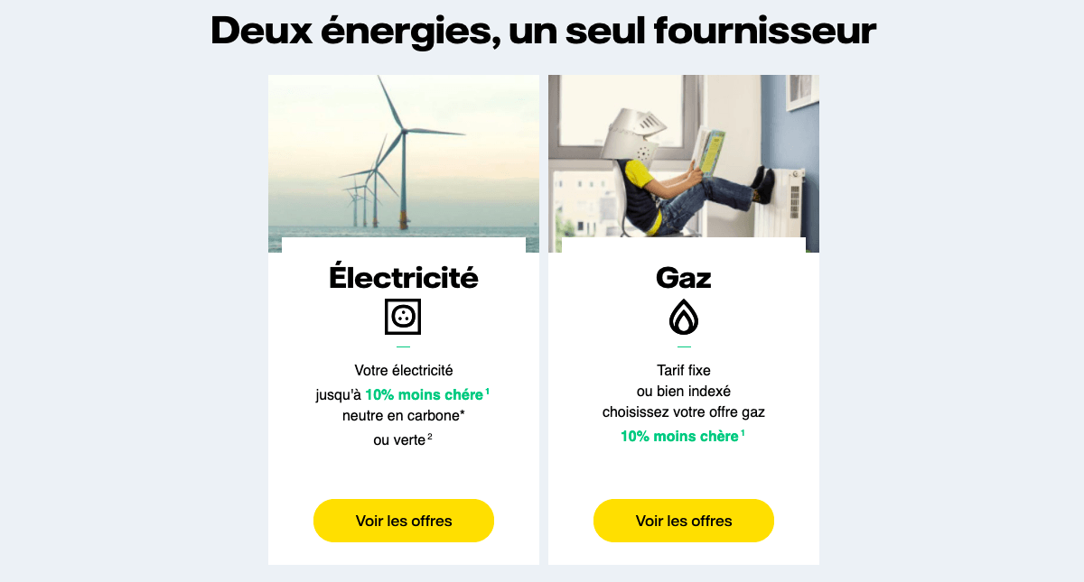 Vattenfall offres duales énergie verte